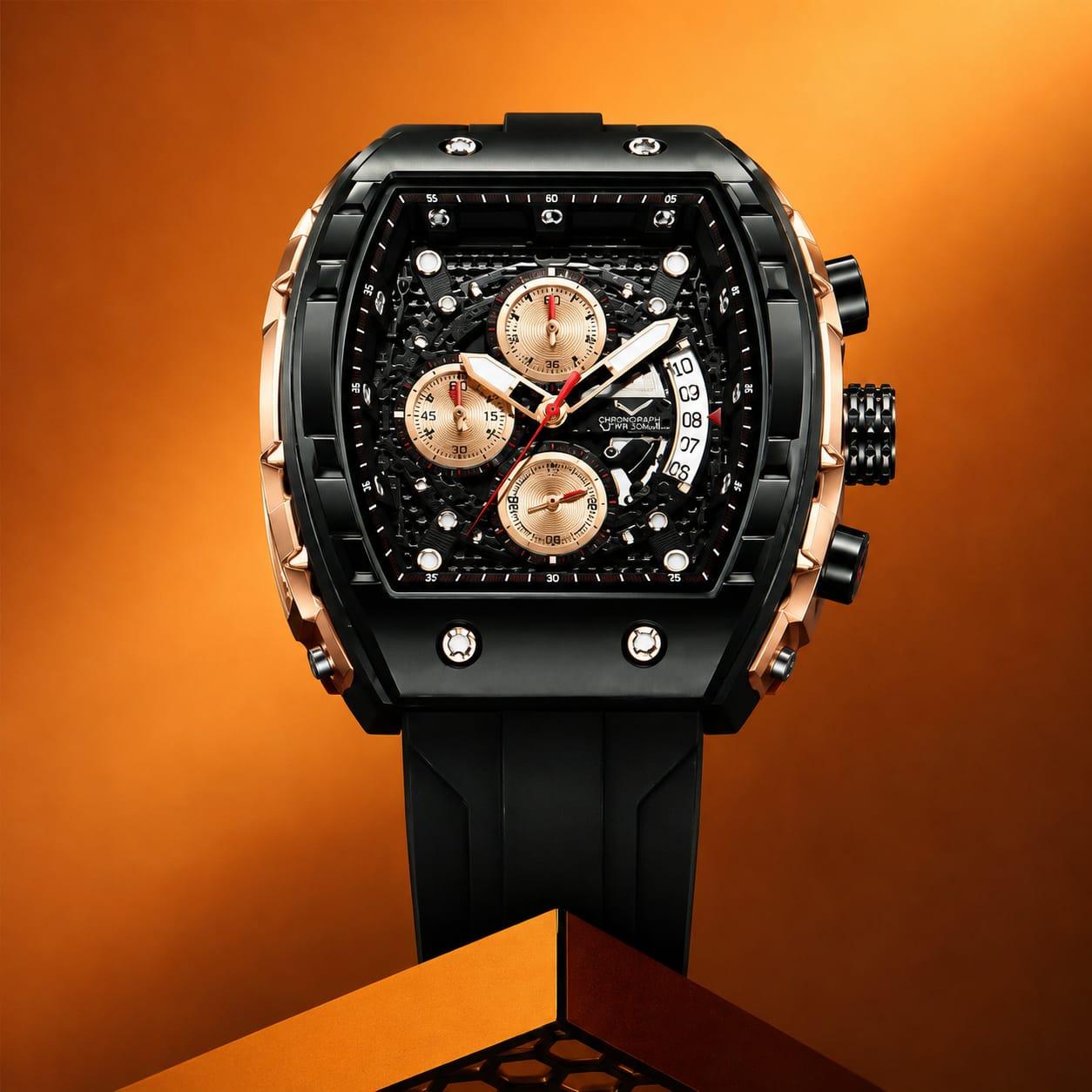 Premium Luxury Skeleton Dial Watch for Men